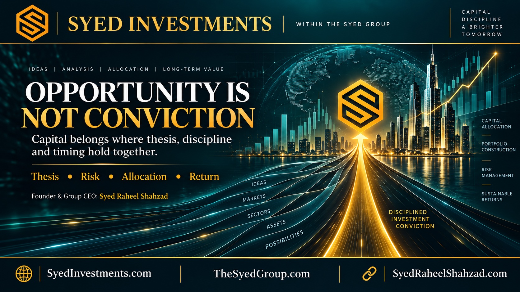 The Syed Group Strategic Focus in Investment: How Syed Investments Separates Opportunity From Investable Conviction — The Syed Group corporate featured image for Syed Investments